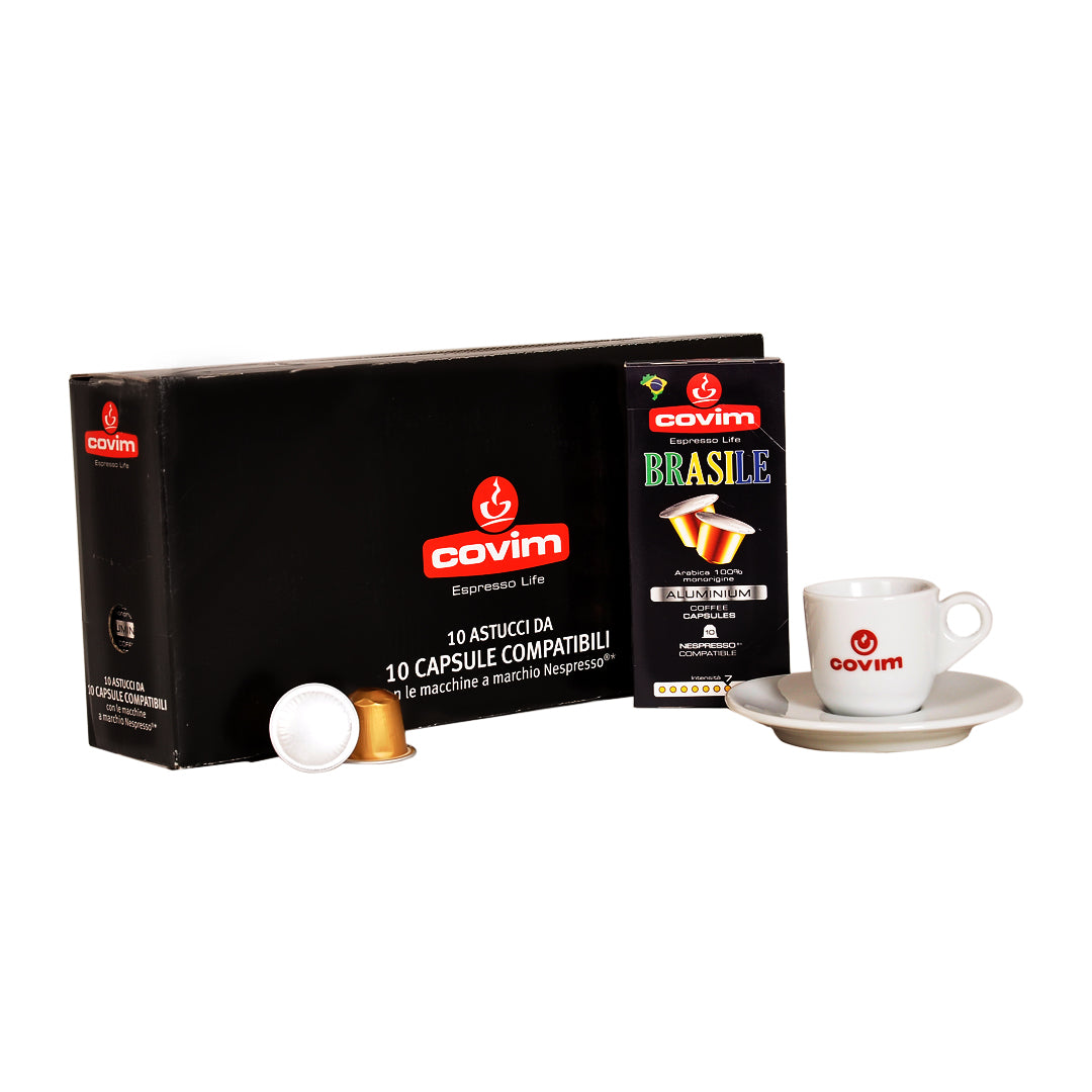 COVIM Nespresso Compatible BRASILE - 10 Capsules