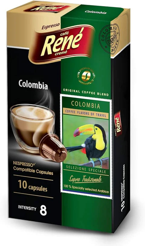 Café Rene Nespresso Compatible Colombia -10 Capsules