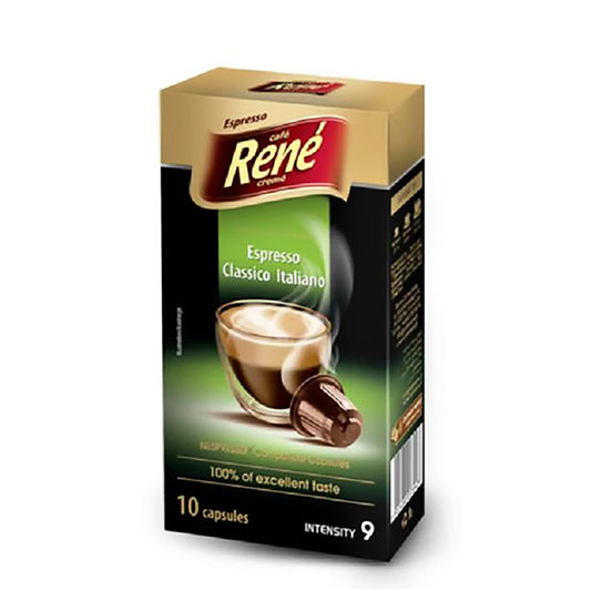 Café Rene Nespresso Compatible Espresso Classico Italiano -10 Capsules