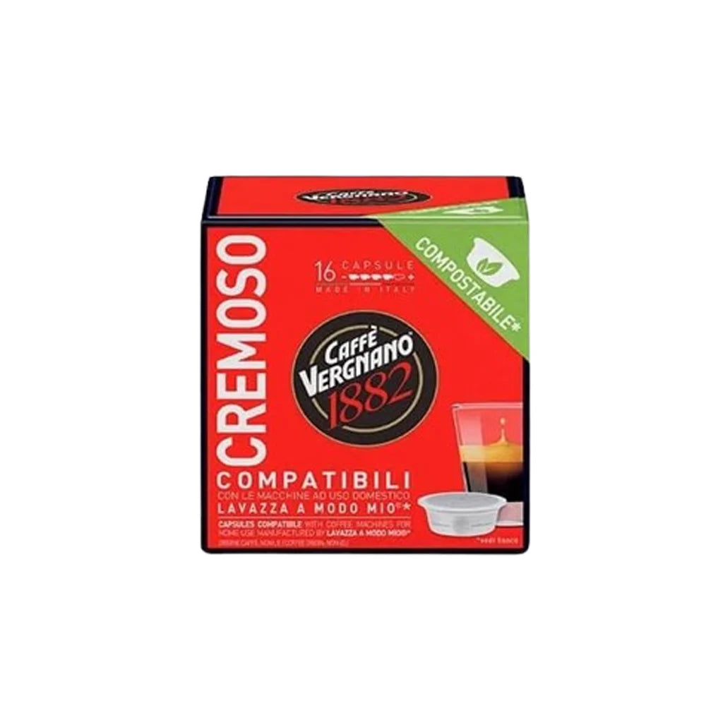 Caffe Vergnano  Lavazza A Modo Mio Compatible - Cremoso - 16 Capsules