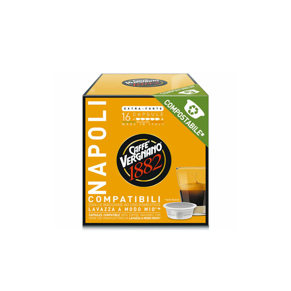 Caffe Vergnano Lavazza A Modo Mio Compatible - Napoli - 16 Capsules