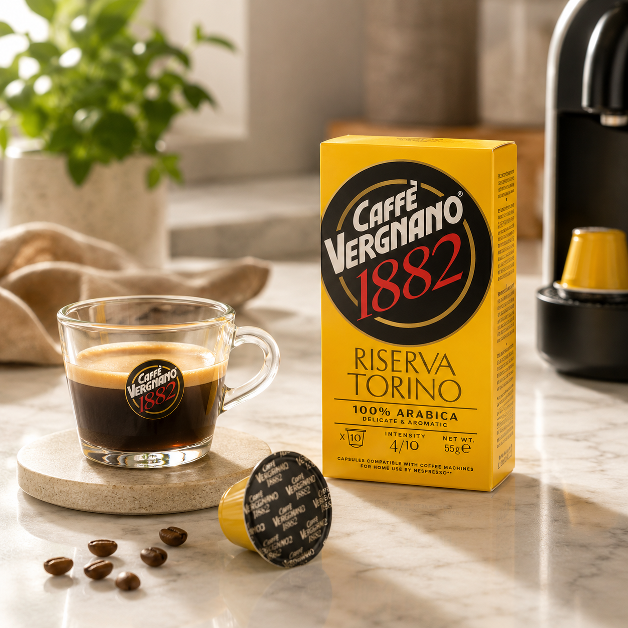 Caffè Vergnano Riserva Torino 100% Arabica Coffee - 10 Capsules