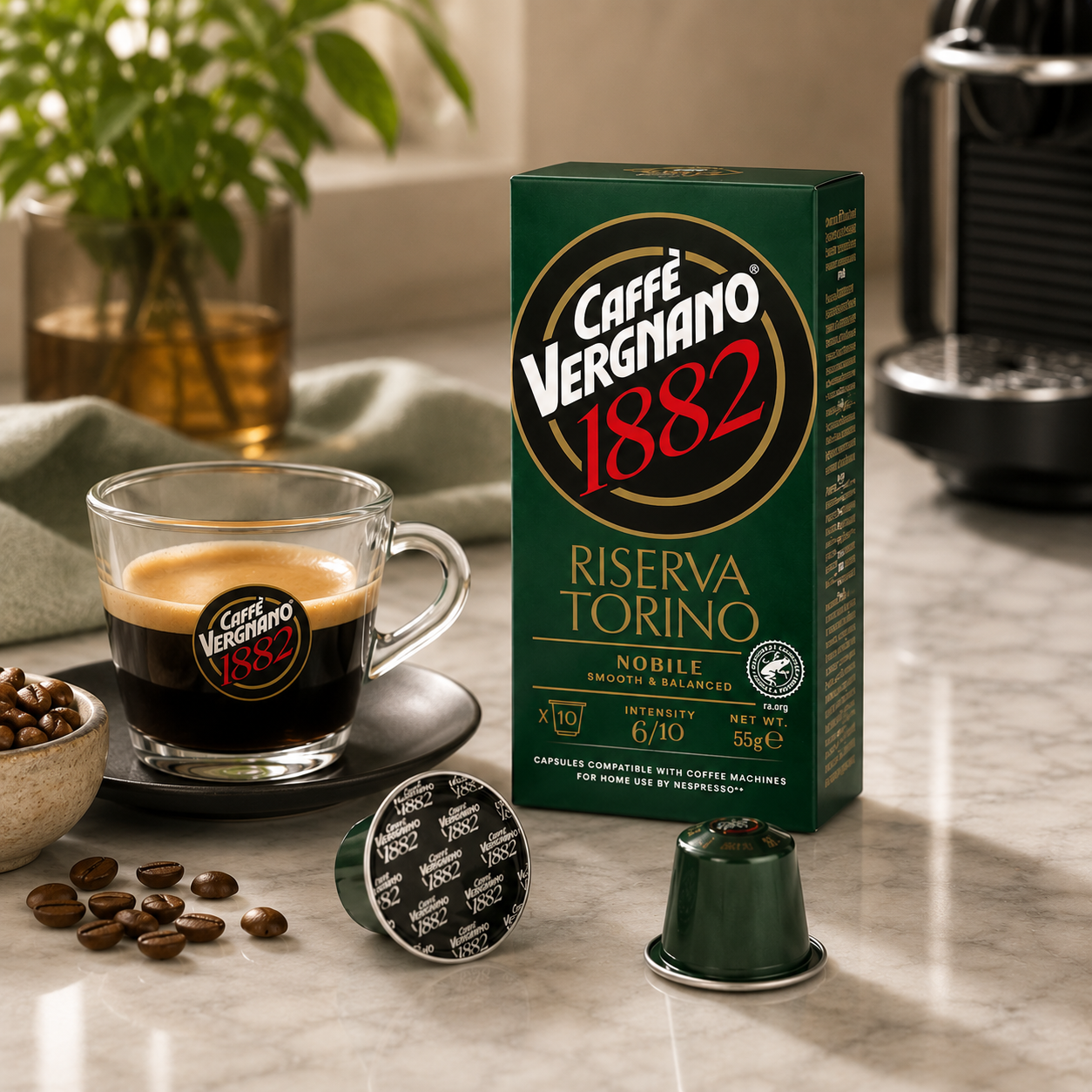 Caffè Vergnano Riserva Torino Nobile Coffee - 10 Capsules