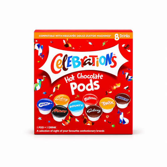 Celebrations Assorted Hot Chocolate Flavors - Dolce Gusto Compatible – 8 Pods