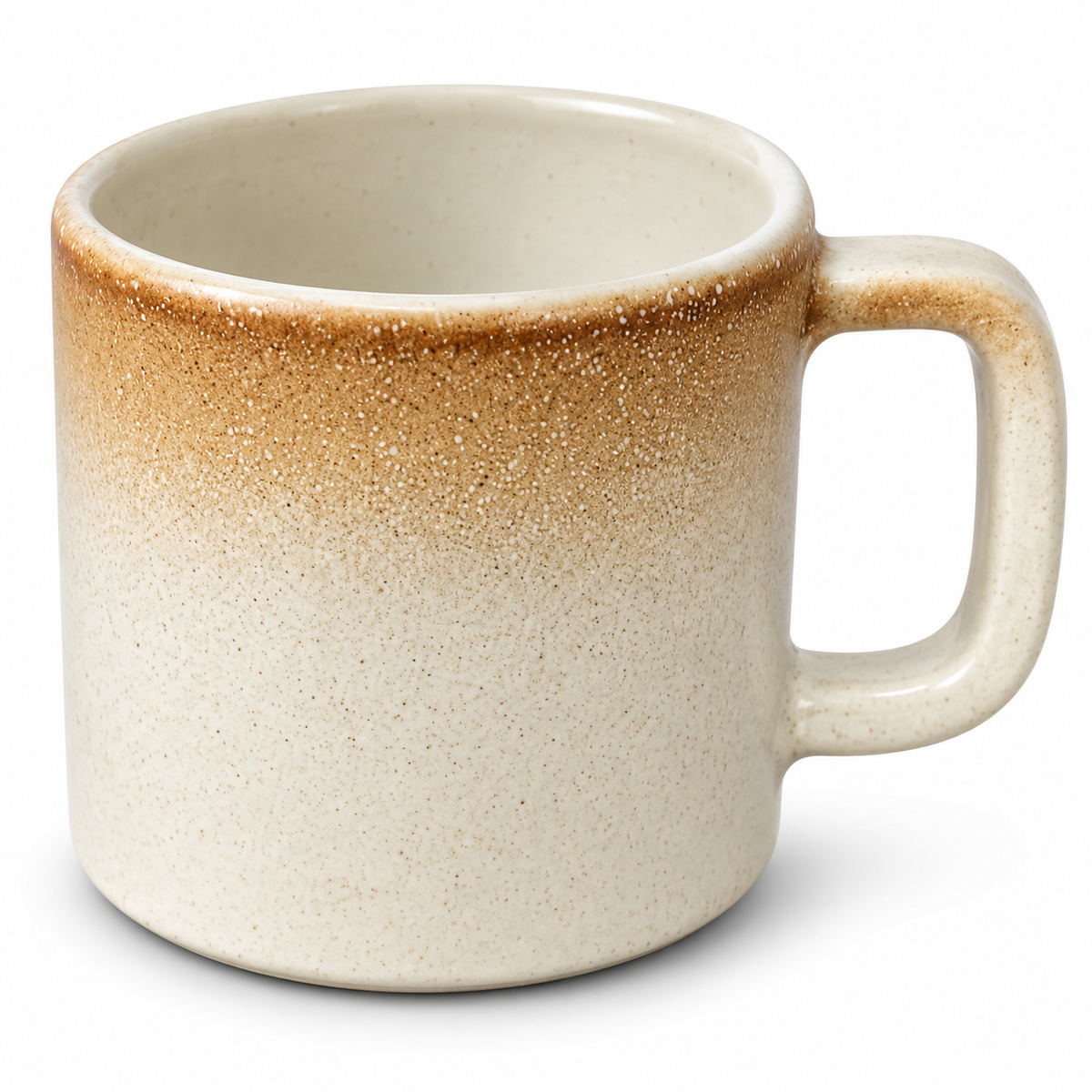 Handmade Egyptian Pottery Mug – Sand Brown & Ivory – 200 ml