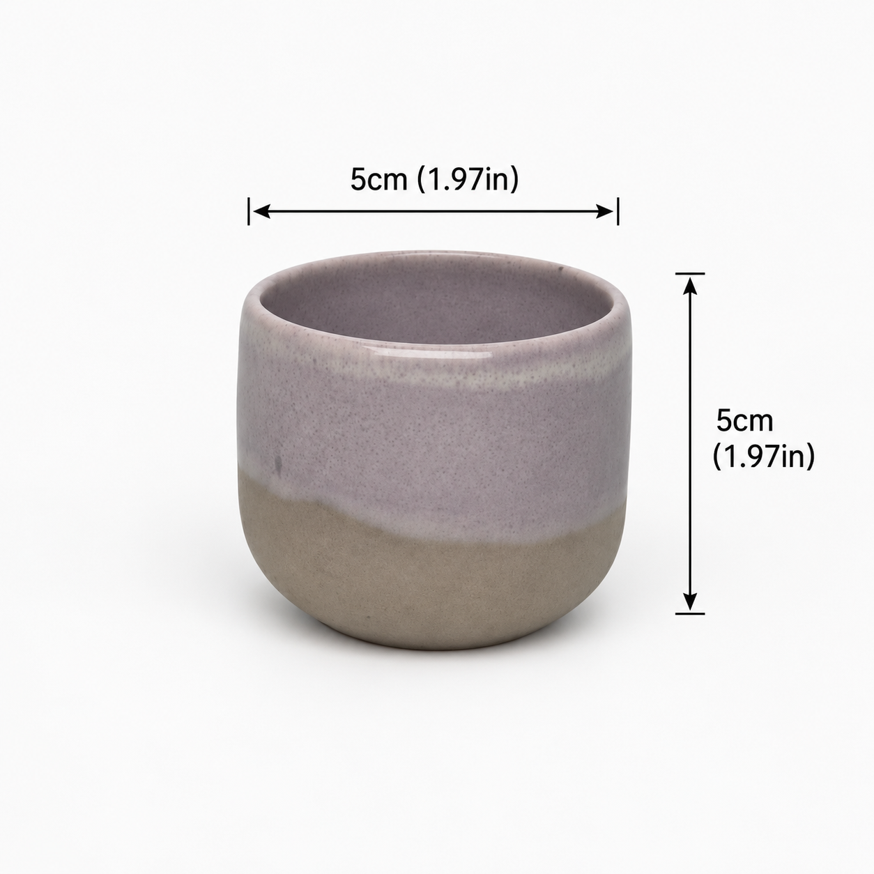 Handmade Pottery Espresso Cup 30 ml | Egyptian Ceramic Coffee Cup - Lavender Stone