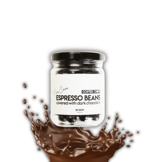 DOTS Espresso Bean covered with dark chocolate jar -130 gm