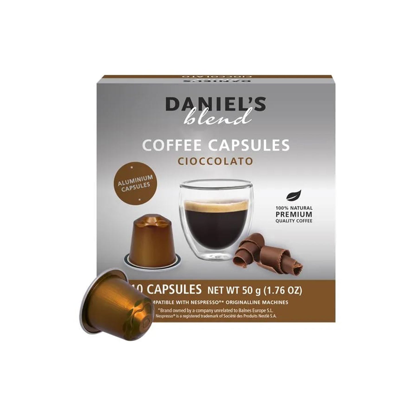 Daniel’s Blend Nespresso Compatible  Cioccolato - 10 Capsules