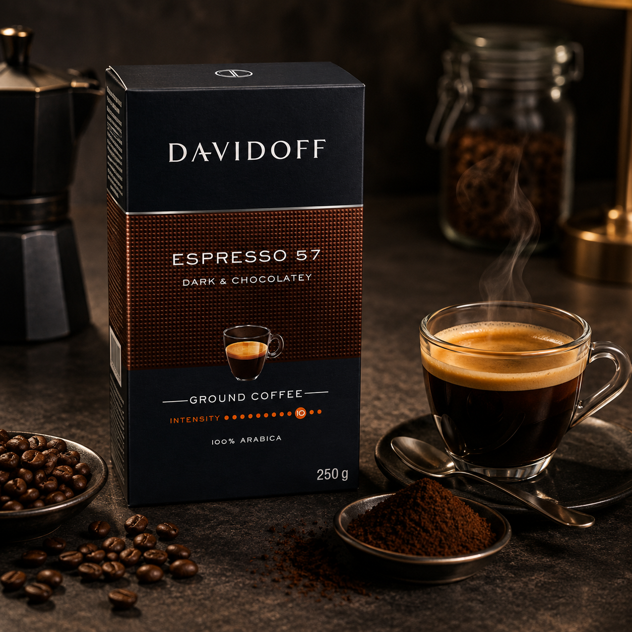 Davidoff Ground Coffee Espresso 57 Intense -250 gm