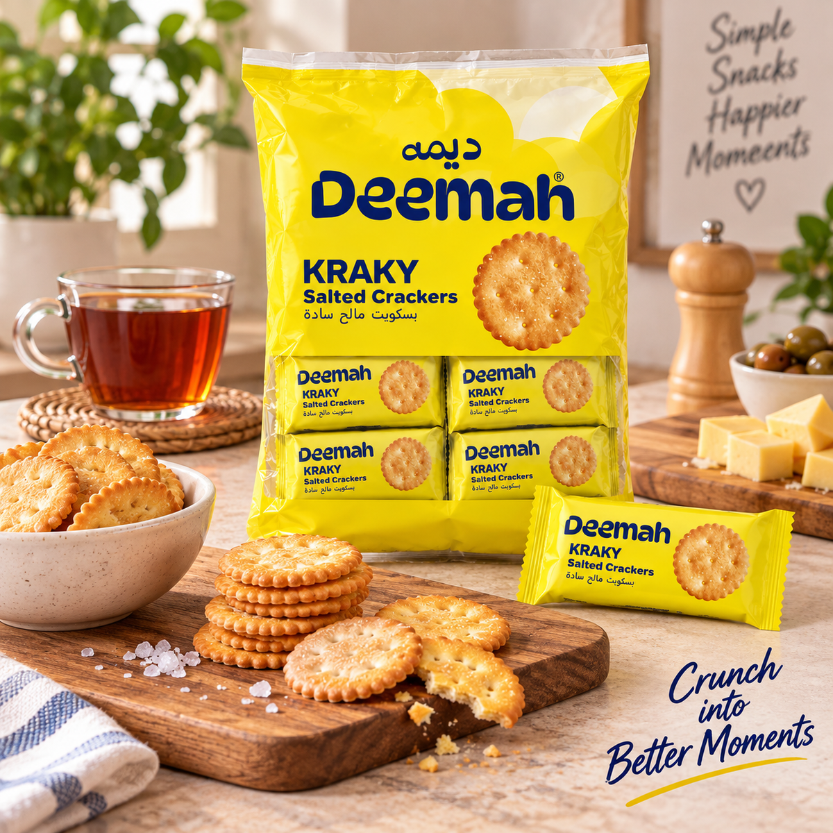Deemah Kraky Salted crackers - 39g -Pack of 12