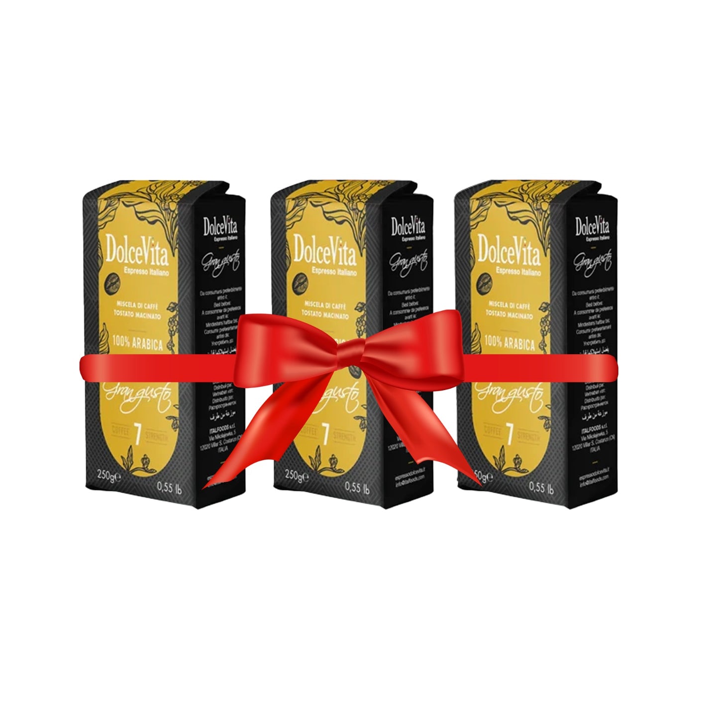 Dolce vita Espresso Italiano- GRAN Gusto - 250 gm - Pack of 3