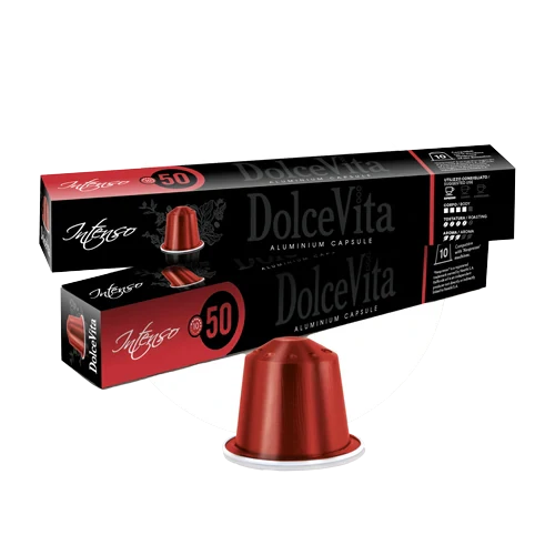 Dolce vita Intenso Aluminium Capsules- 50% Arabica -10 Capsules