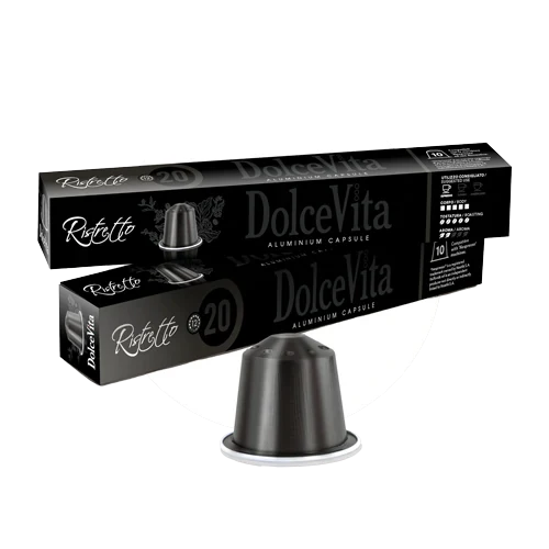 Dolce vita Ristreto Aluminium Capsules- 20% Arabica -10 Capsules