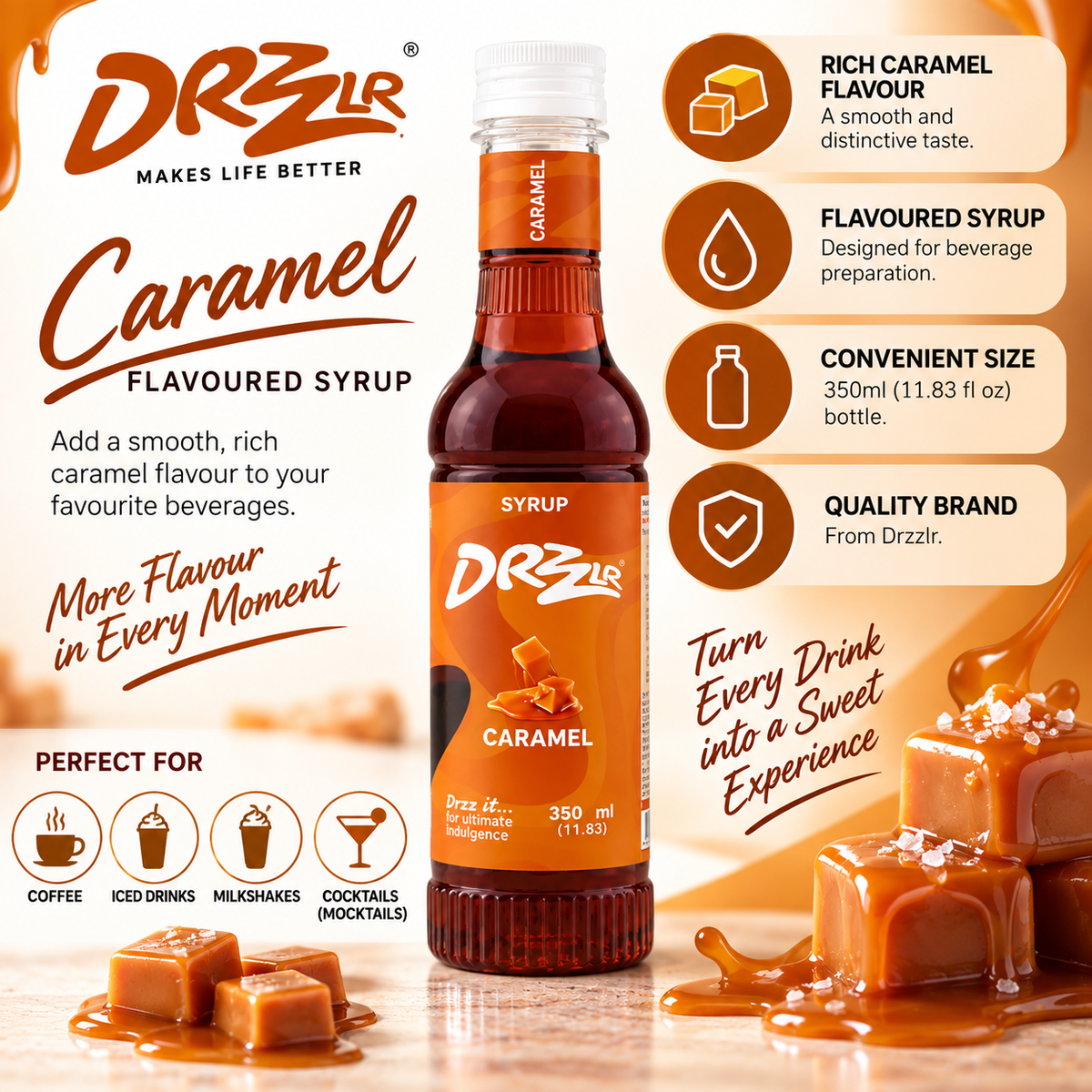 Drzzlr Caramel syrup - 350 ml