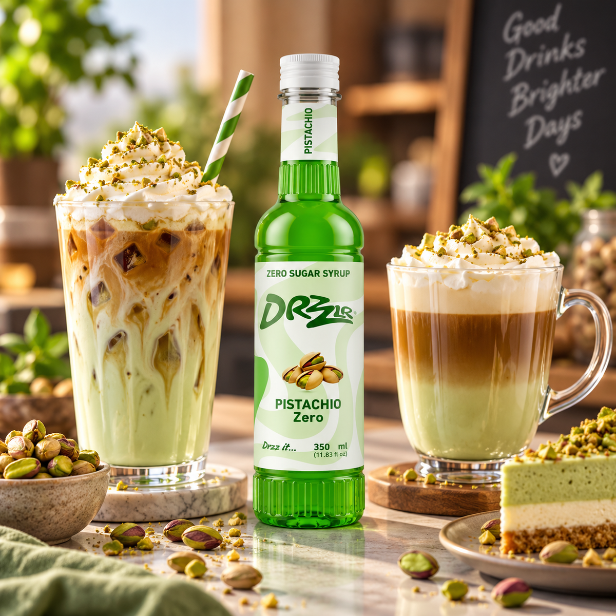 Drzzlr Pistachio Zero Sugar syrup - 350 ml