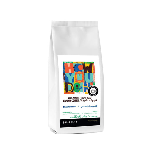 Friends Espresso Ground Coffee - Classic Roast Flavor - 250g