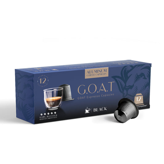 GOAT - Black - Nespresso Compatible - 12 Capsules