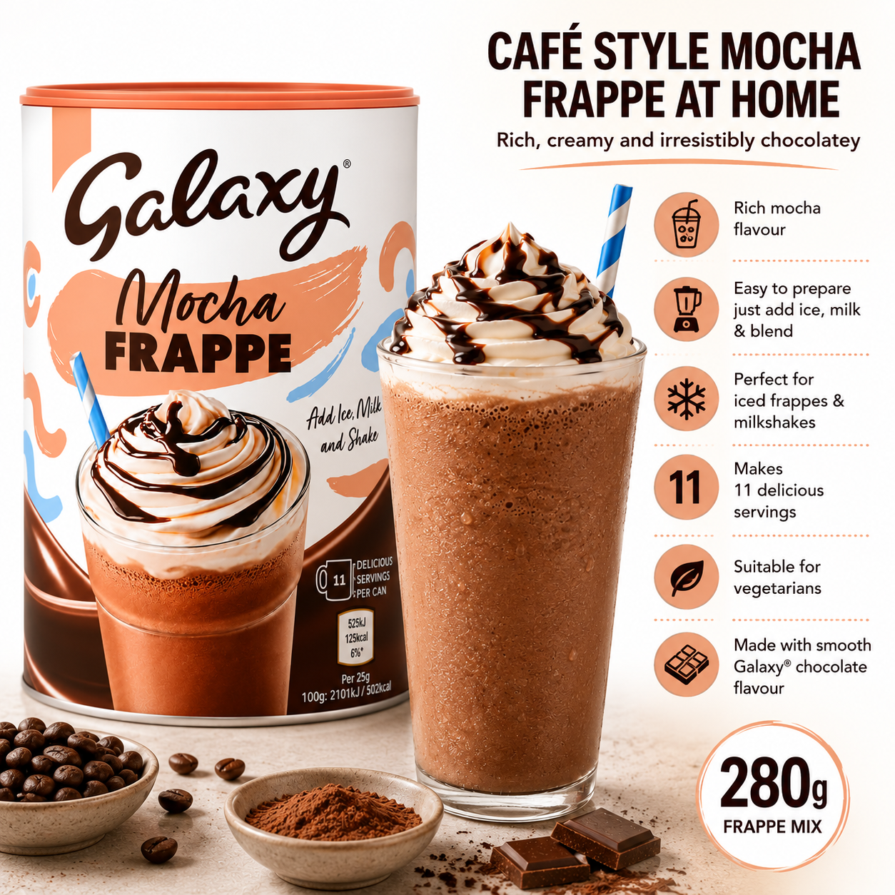 Galaxy Mocha Frappe - 280 gm