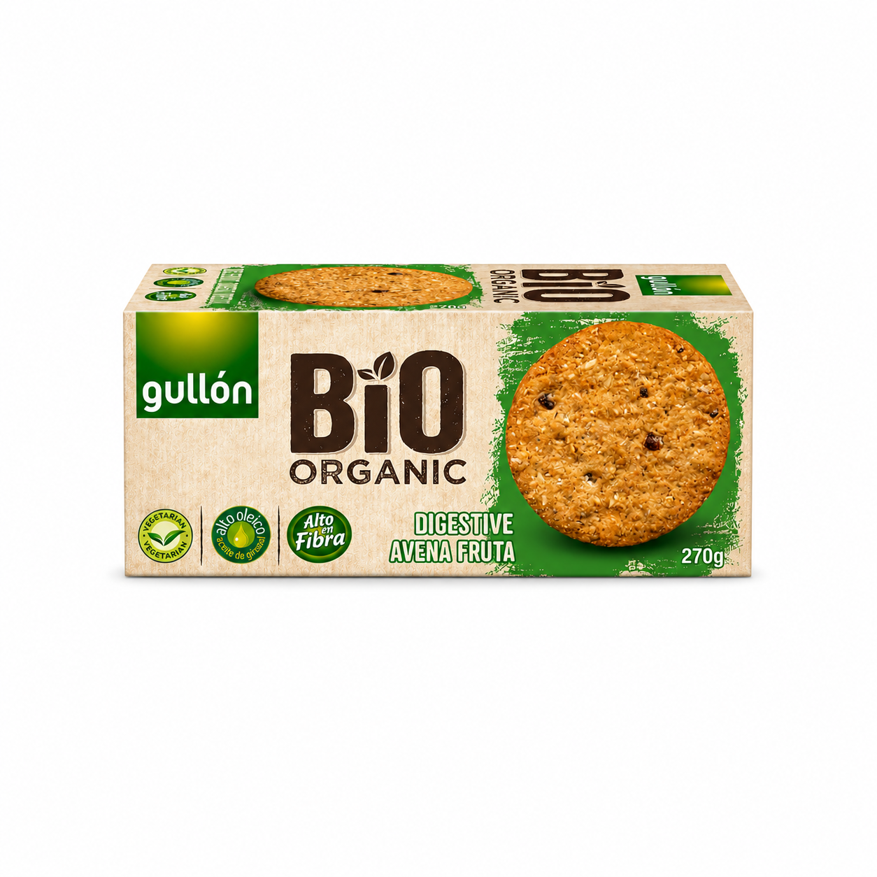 Gullon Bio Organic Oaty Fruit Digestive - 270 gm