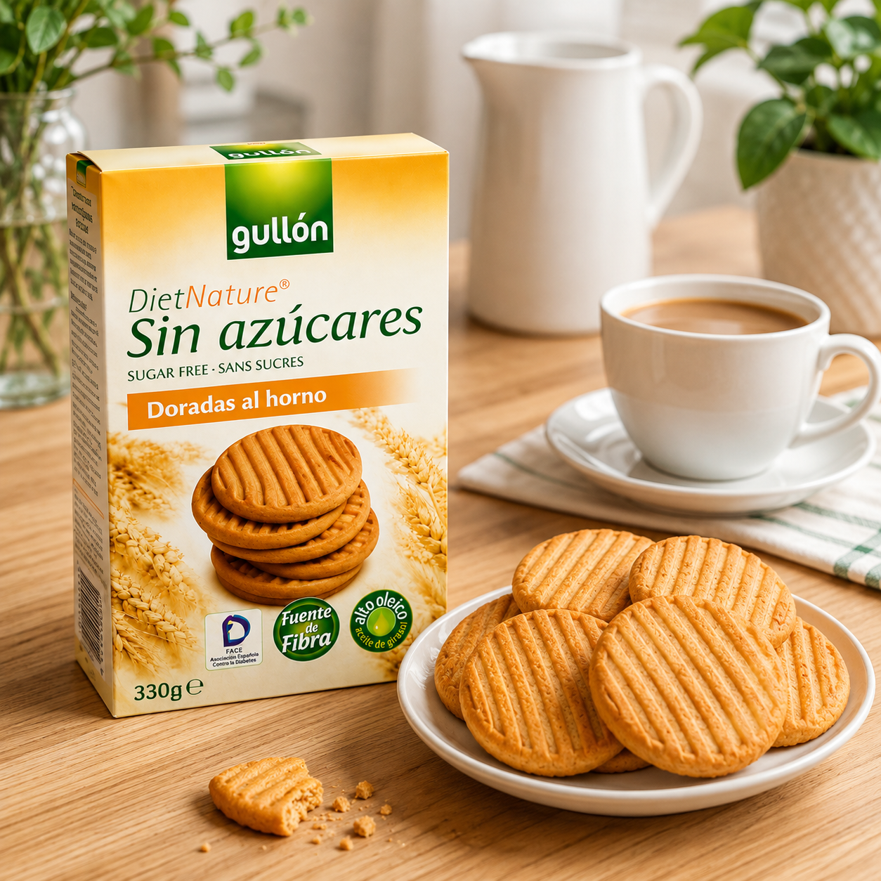 Gullón DietNature Sugar-Free Golden Baked Biscuits – 300 gm