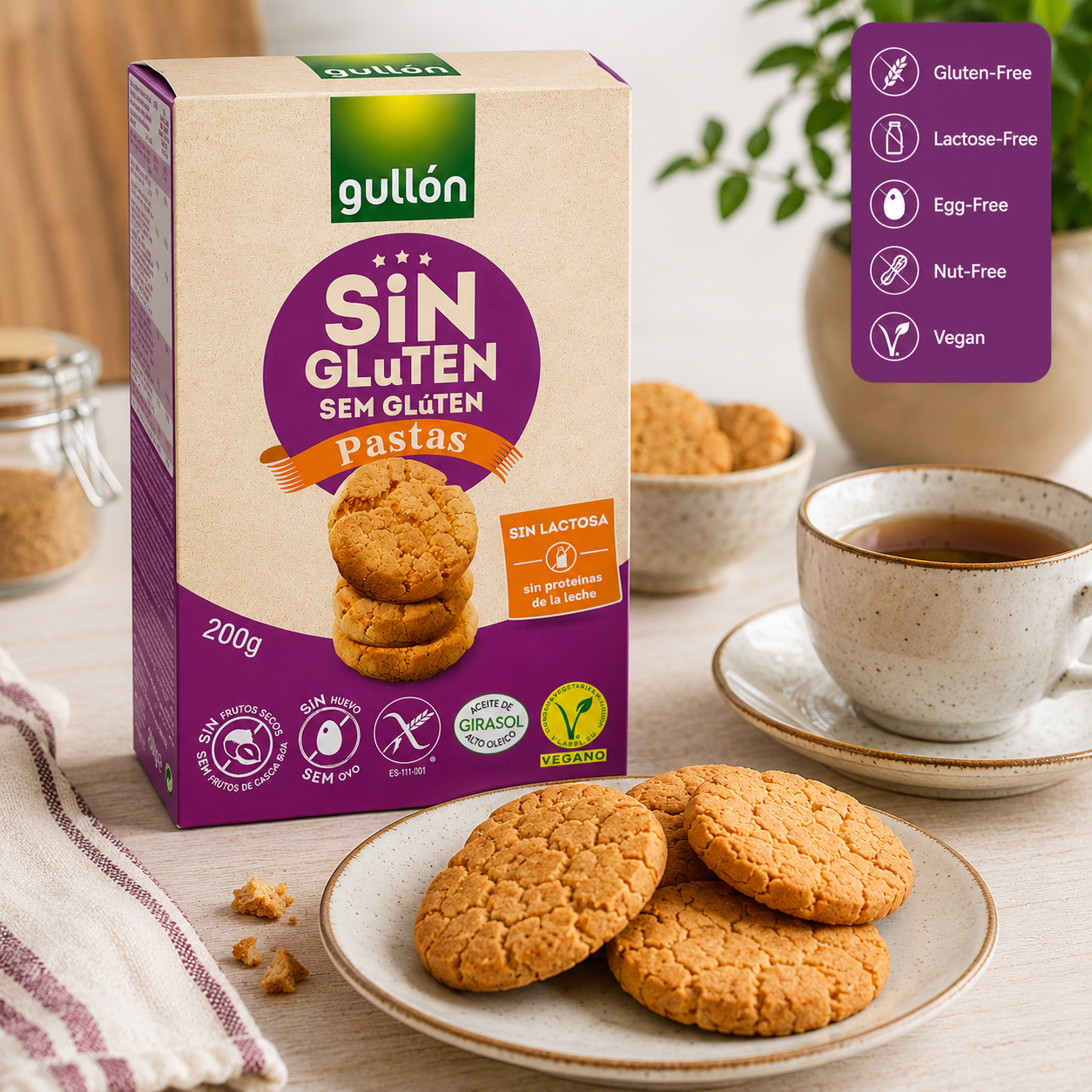 Gullón Gluten-Free Pastas Biscuits – 200 gm