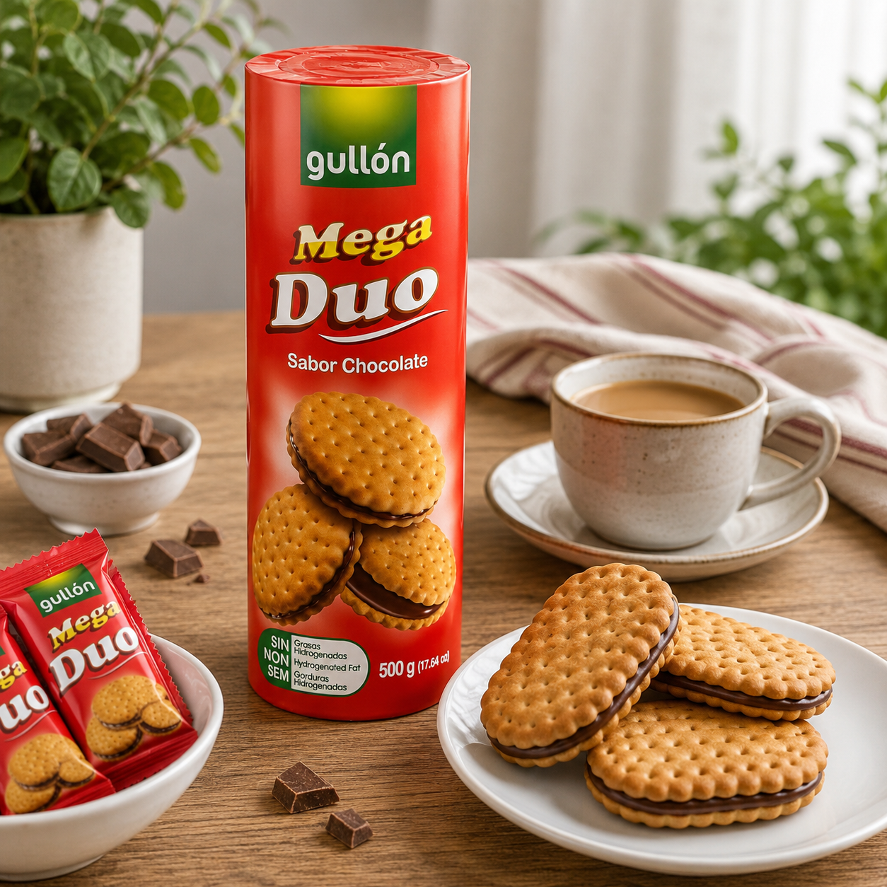 Gullón Mega Duo Chocolate Cream Sandwich Biscuits – 500 gm