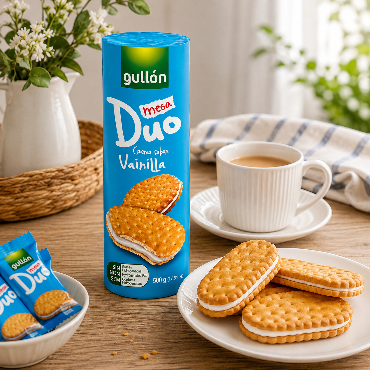 Gullón Mega Duo Vanilla Cream Biscuits – 500 gm