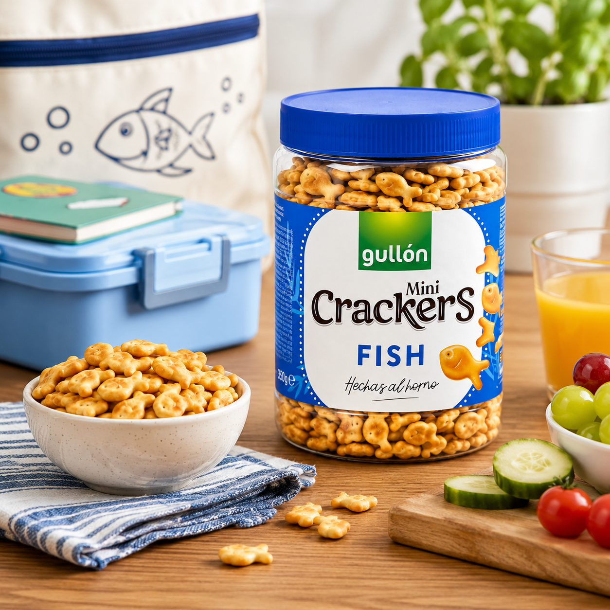 Gullon Mini Fish Crackers - 350 gm