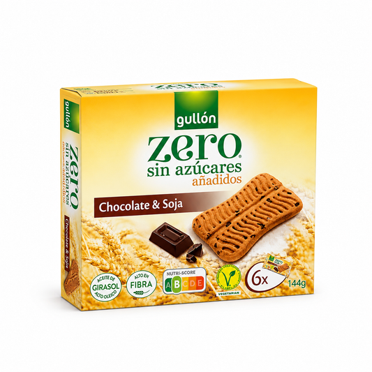 Gullon Zero Chocolate and Soya- No Sugar Added - 144 gm