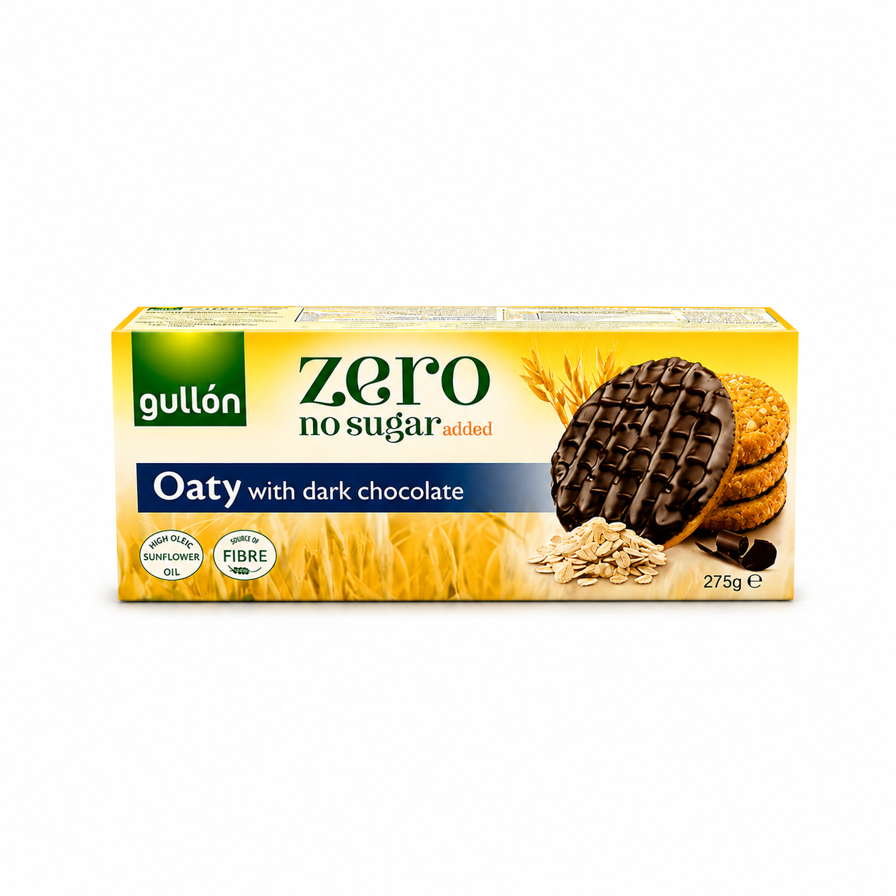 Gullón Zero No Sugar Added Oaty Biscuits with Dark Chocolate – 275 gm