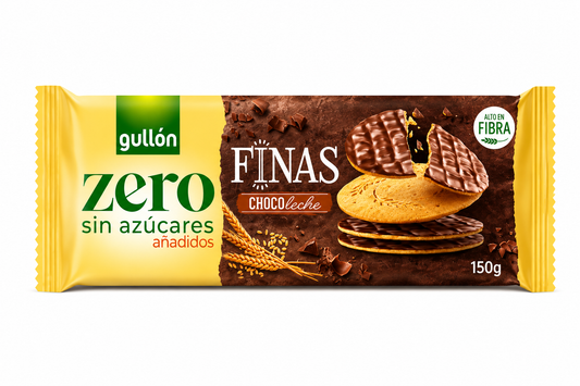 Gullón Zero Thins with Milk Chocolate  -150 gm
