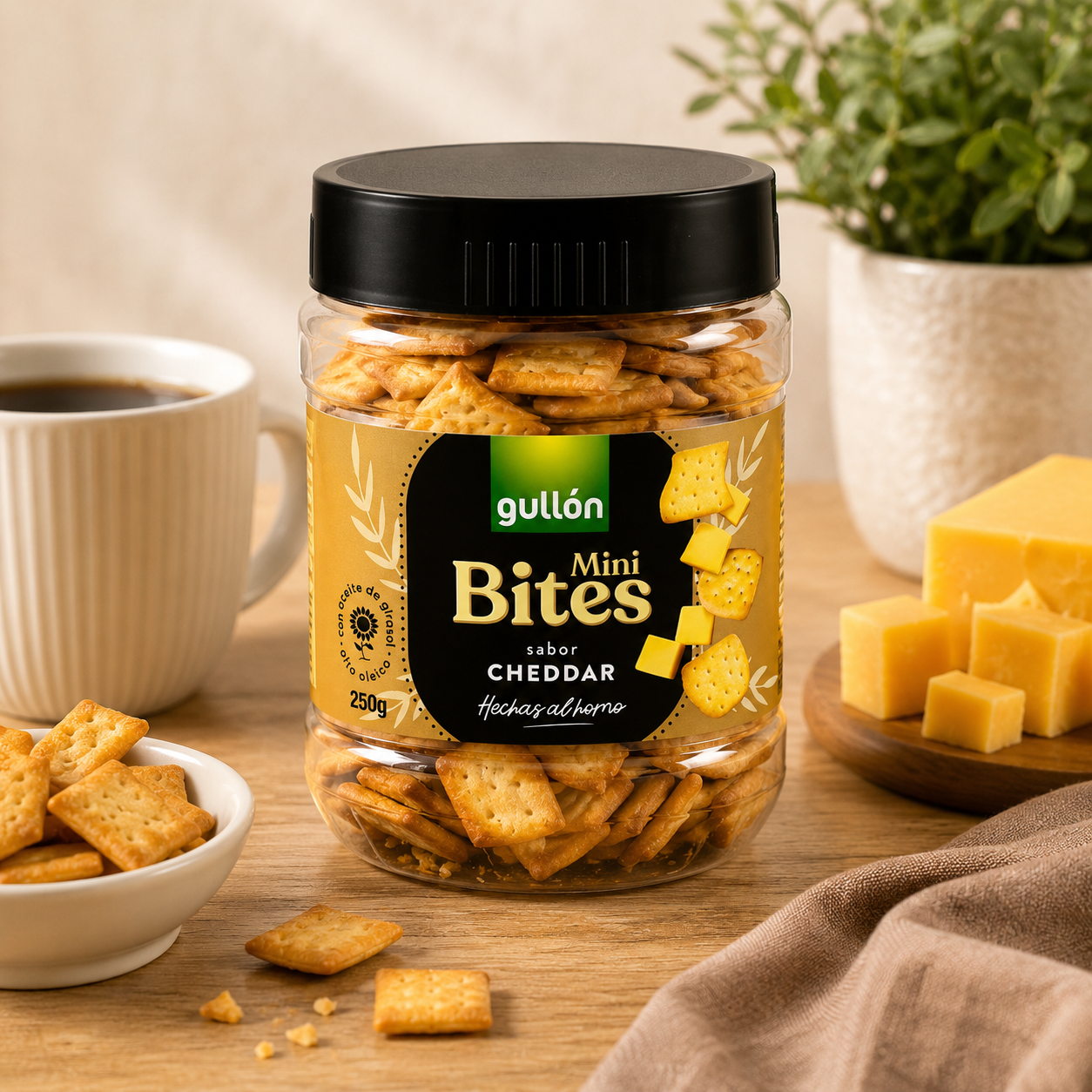 Gullon Cheddar Mini Bites - 250 gm