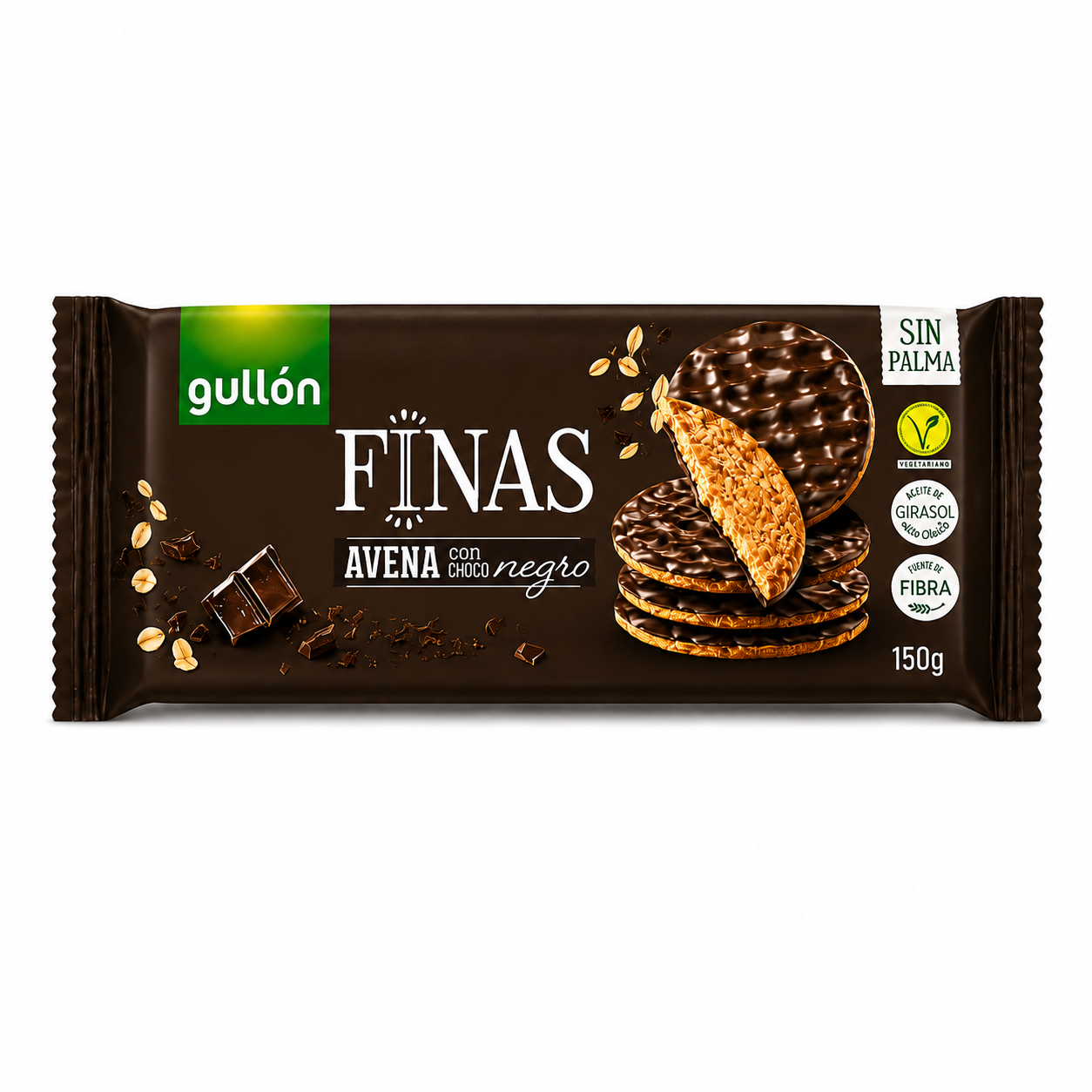 Gullón Thins Oat Dark Chocolate - 150 gm