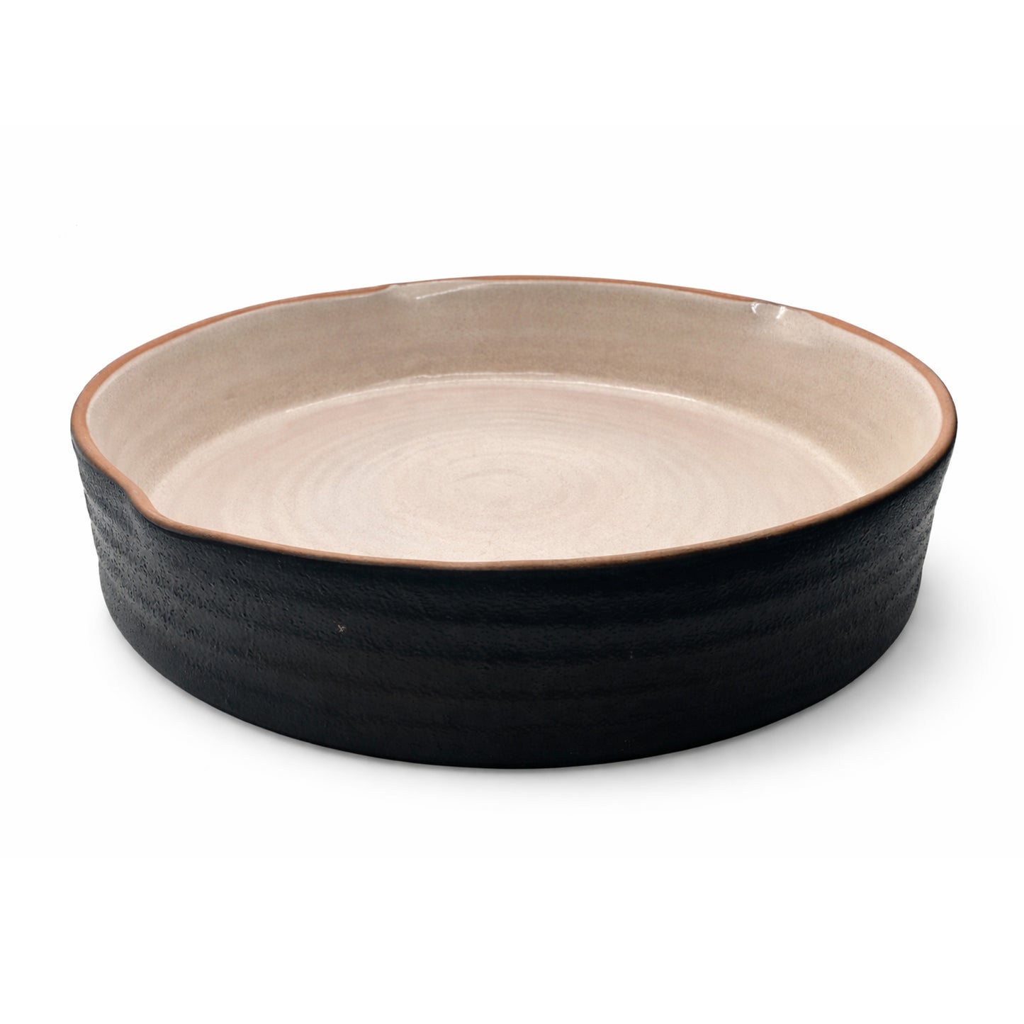 Handmade Artisan Clay Serving Bowl – 24cm Wide Shallow Bowl