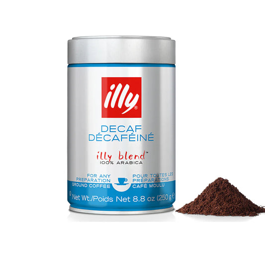 Illy Ground Coffee Espresso - Decaffeinato -250 gm