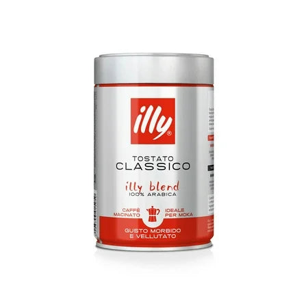 Illy Ground Coffee Moka Pot Preparation - Classico 250 gm - Default Title - Image 1 | Handmade in Egypt