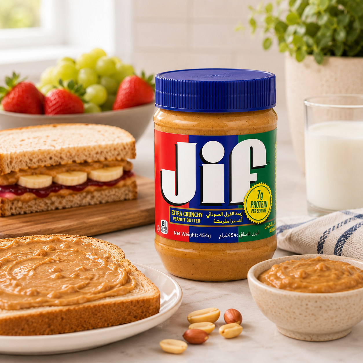 Jif Extra Crunchy Peanut Butter - 454 gm