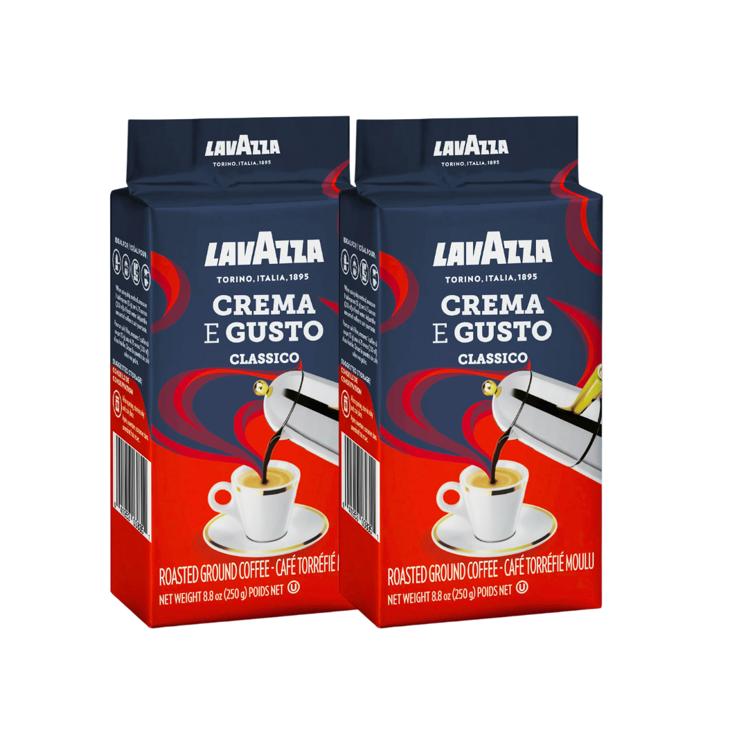 Lavazza  Crema E Gusto RISVEGLIO Classico ground coffee -250 gm  (Pack of 2)