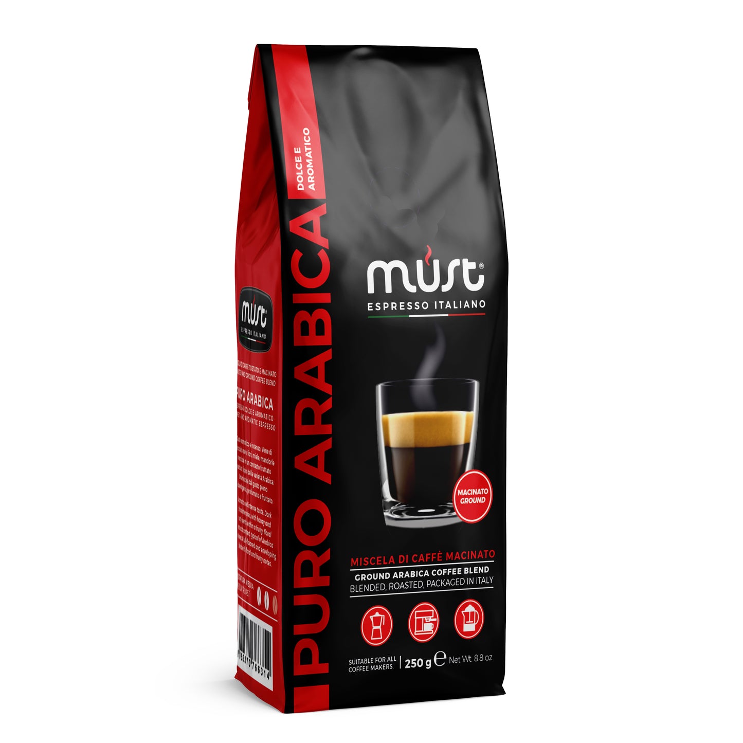 MUST Ground Roasted Coffee Puro Arabica - 250 gm