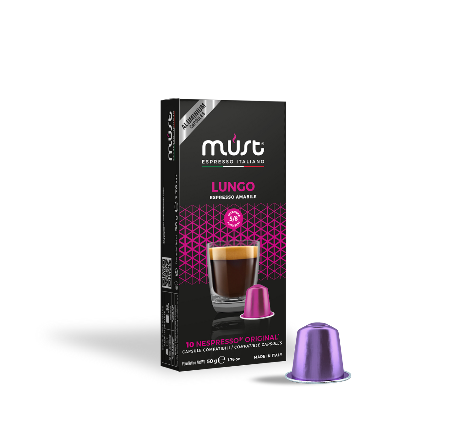 MUST Nespresso Compatible Lungo - 10 Capsules