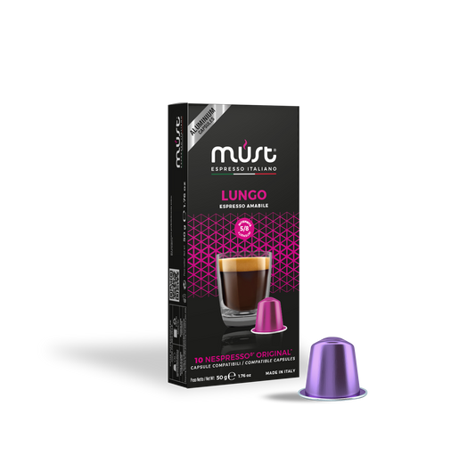 MUST Nespresso Compatible Lungo - 10 Capsules