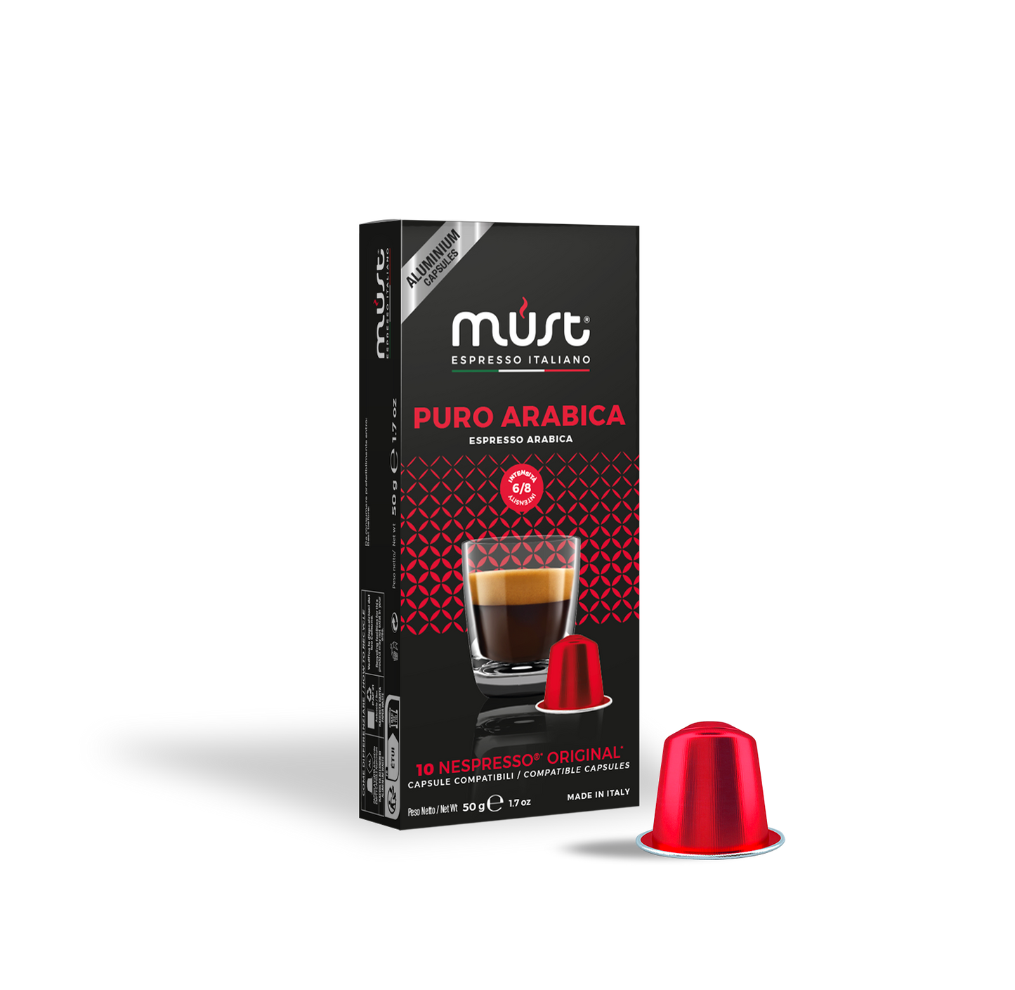 MUST Nespresso Compatible Puro Arabica - 10 Capsules