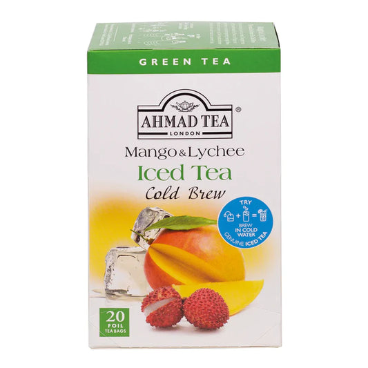 Ahmad Tea Mango & Lychee Cold Brew Iced Green Tea - 20 Foil