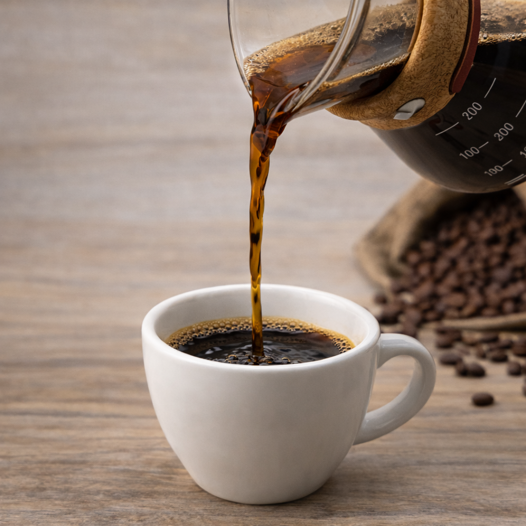 TMH Manual Pour Over Coffee Maker – Glass Dripper with Wooden Collar -600 ml