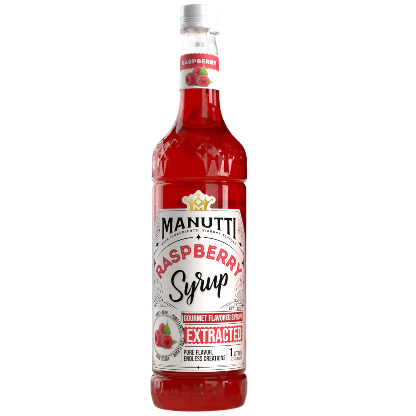 Manutti Raspberry  Syrup - 1 L