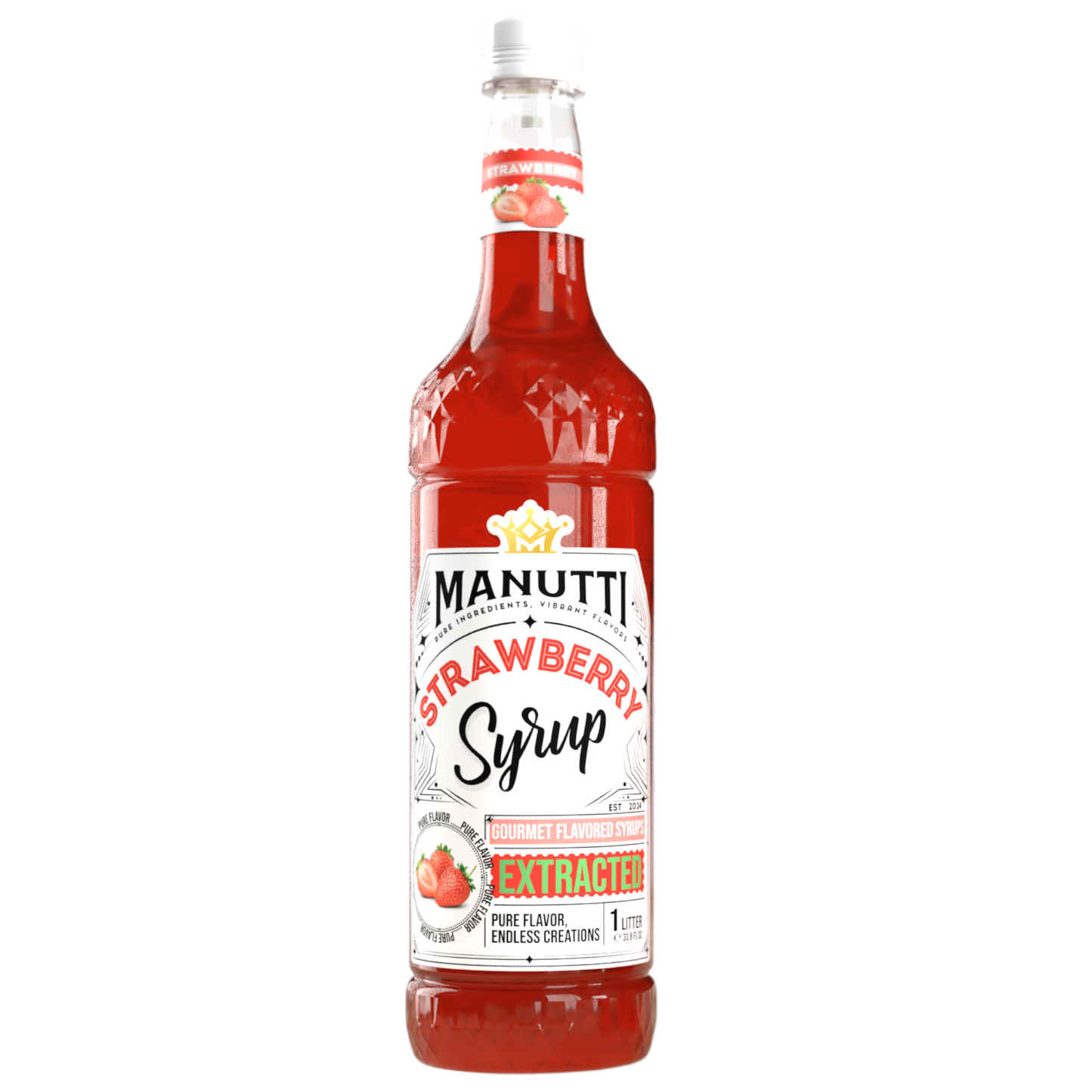 Manutti Strawberry   Syrup  -  1 L