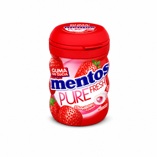 Mentos Pure Fresh Strawberry Sugar Free Chewing Gum – 50 Pieces - 61.5 gm
