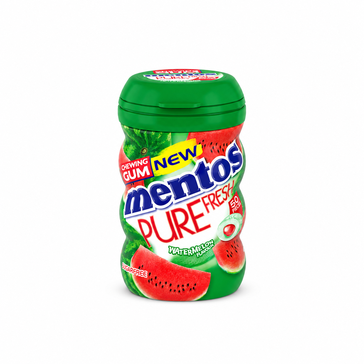 Mentos Pure Fresh Watermelon Flavor Sugar Free Chewing Gum -50 Pieces - 61.5 gm