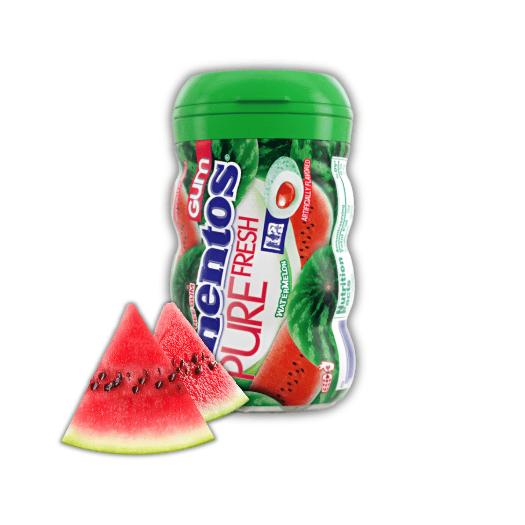 Mentos Pure Fresh Watermelon Gum - 30 Pieces