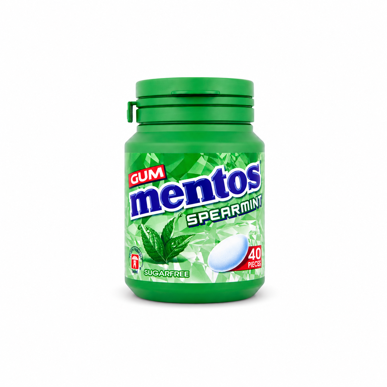 Mentos Spearmint Sugar Free Chewing Gum – 40 Pieces - 56 gm